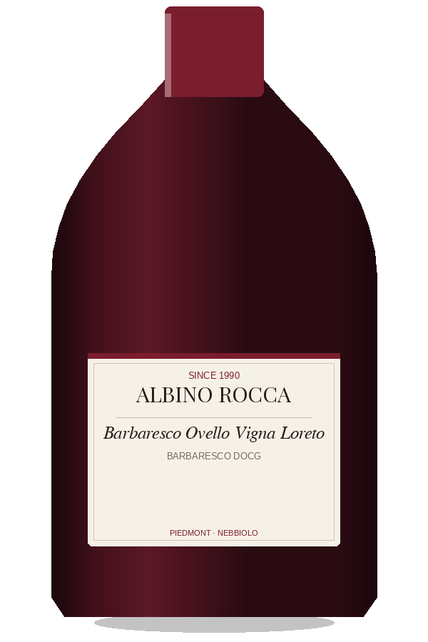 Albino Rocca Barbaresco Ovello Vigna Loreto by Albino Rocca, bottle illustration