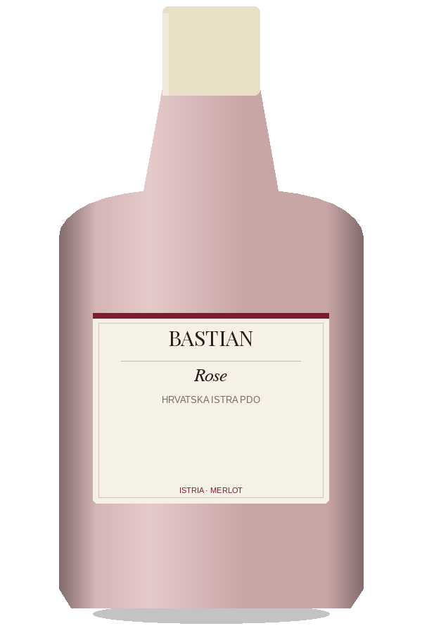 Rose by Bastian, bottle illustration
