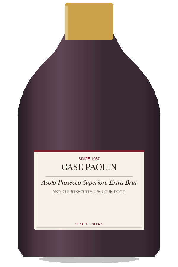 Case Paolin Asolo Prosecco Superiore Extra Brut by Case Paolin, bottle illustration
