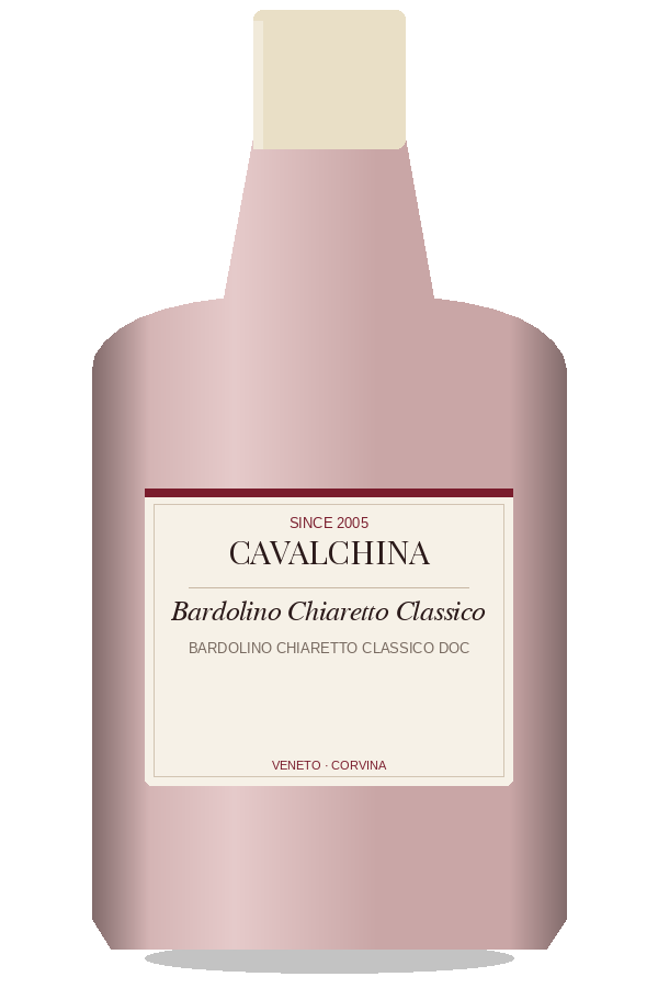 Cavalchina Bardolino Chiaretto Classico by Cavalchina, bottle illustration