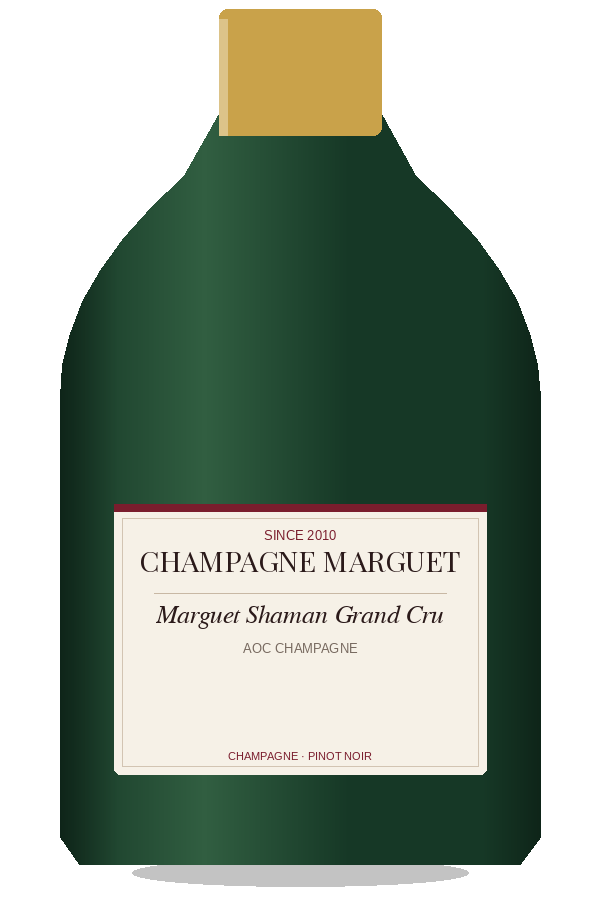 Marguet Shaman Grand Cru by Champagne Marguet, bottle illustration