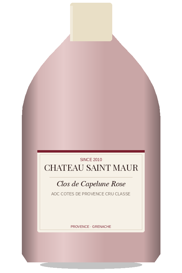 Chateau Saint Maur Clos de Capelune Rose by Chateau Saint Maur, bottle illustration