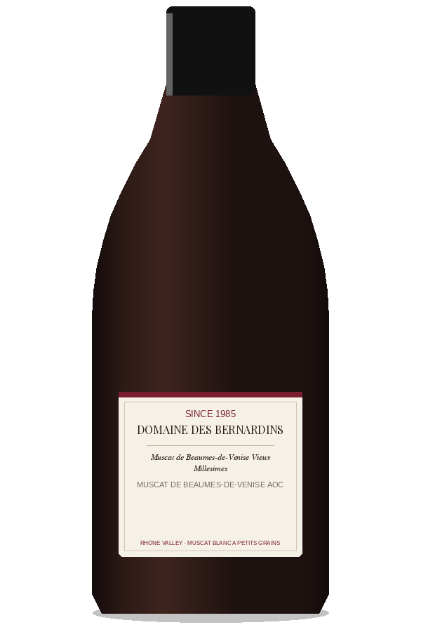 Domaine des Bernardins Muscat de Beaumes-de-Venise Vieux Millesimes by Domaine des Bernardins, bottle illustration