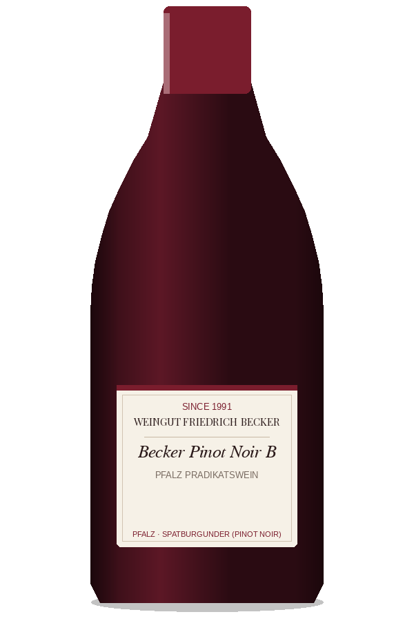Becker Pinot Noir B by Weingut Friedrich Becker, bottle illustration
