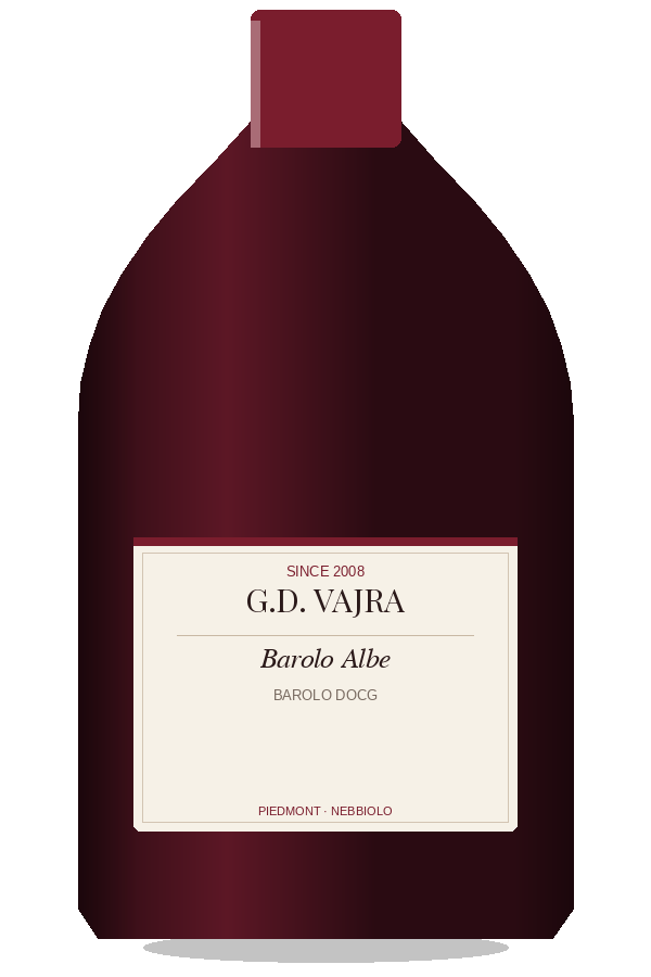 G.D. Vajra Barolo Albe by G.D. Vajra, bottle illustration