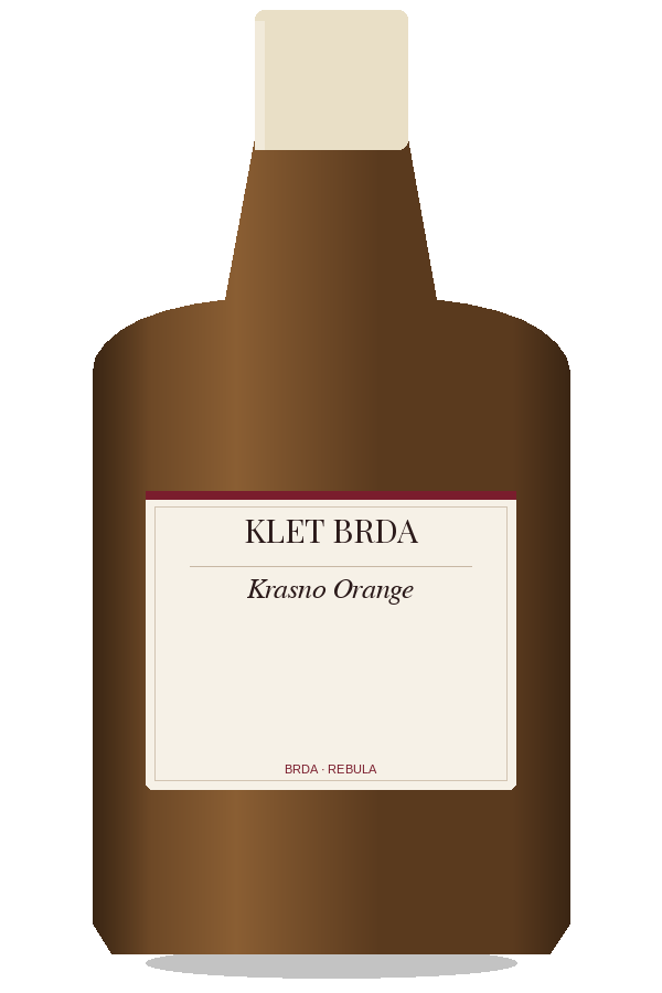 Krasno Orange by Klet Brda, bottle illustration