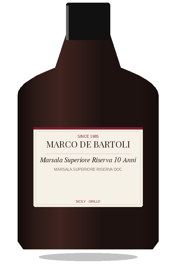 Marco De Bartoli Marsala Superiore Riserva 10 Anni by Marco De Bartoli, bottle illustration
