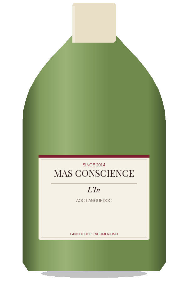 L'In by Mas Conscience, bottle illustration