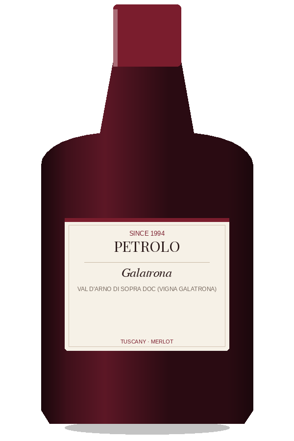 Galatrona by Petrolo, bottle illustration