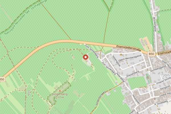 Map showing Weingut Leo Hillinger in Burgenland