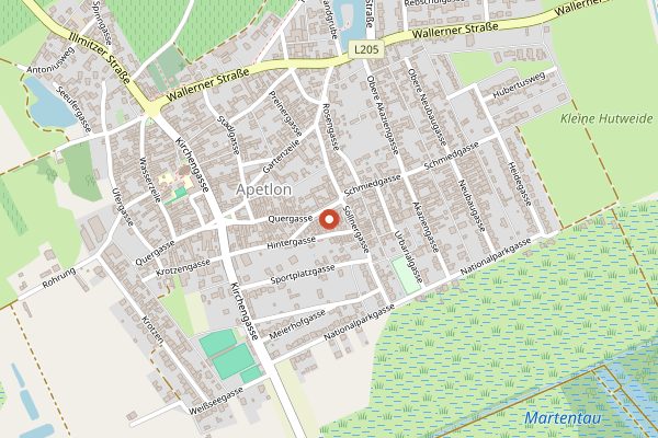 Map showing Gasthaus zum fröhlichen Arbeiter in Burgenland