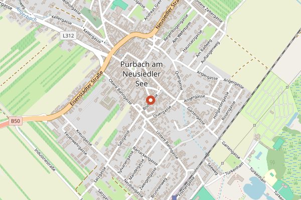 Map showing Gut Purbach in Burgenland