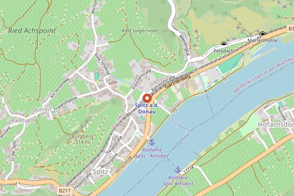 Map showing Wachauer Marille - Collective Farm Distillers in Wachau