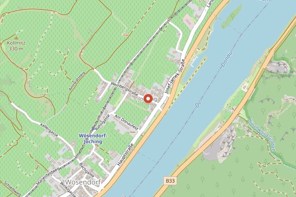 Map showing Weingut Lagler in Wachau