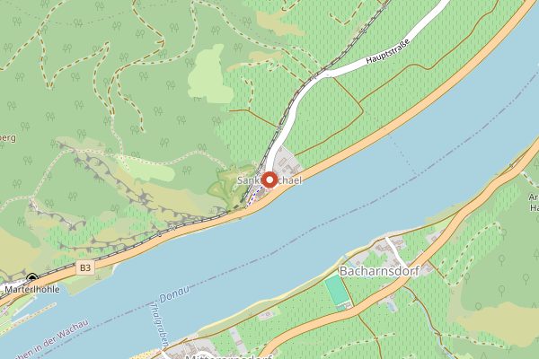 Map showing Weingut Erich Bayer in Wachau