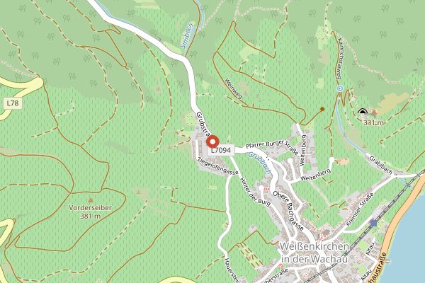 Map showing Weingut Gruber Wachau in Wachau