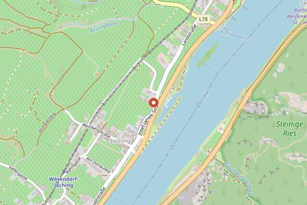 Map showing Weingut Josef Jamek in Wachau
