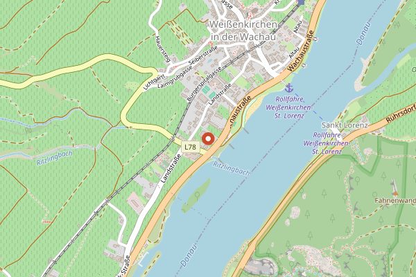 Map showing Weingut Prager in Wachau
