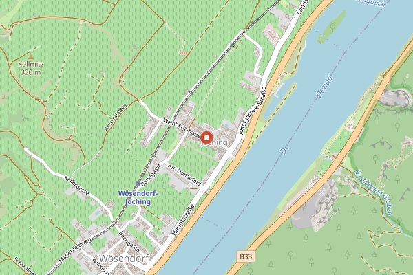Map showing Weingut Schmelz in Wachau