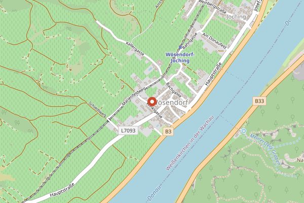 Map showing Weingut Schrey in Wachau