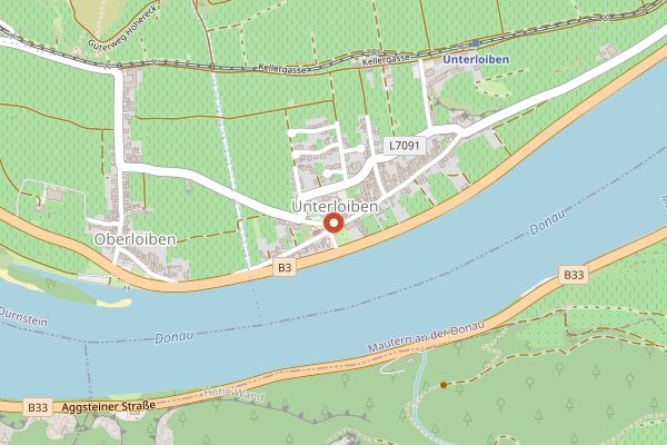 Map showing Wein.Lese.Hotel Loiben in Wachau