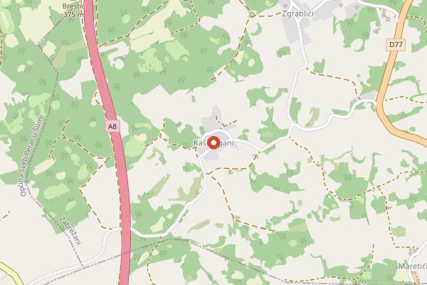 Map showing Sirana Orbanić in Istria