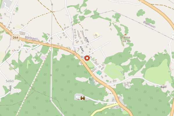 Map showing Sirana Zlata (OPG Šahdanović) in Istria