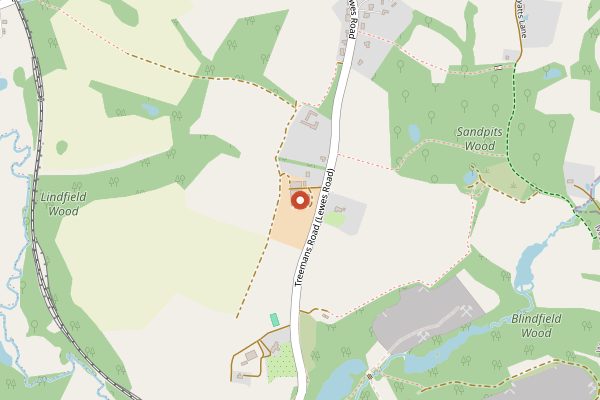 Map showing High Weald Dairy in Sussex