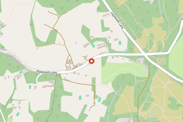 Map showing Plaw Hatch Farm in Sussex