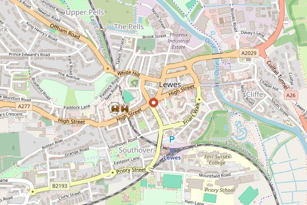 Map showing Cheese Please in Sussex