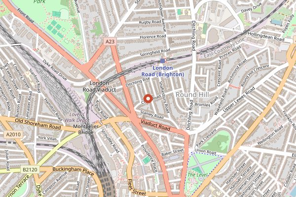 Map showing Curio Cafe Bar in Sussex