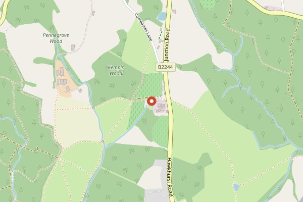 Map showing Sedlescombe Organic Vineyard in Sussex