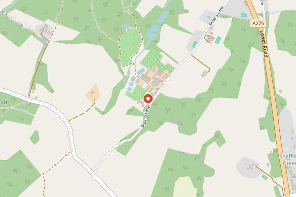 Map showing Bluebell Vineyard Estates in Sussex