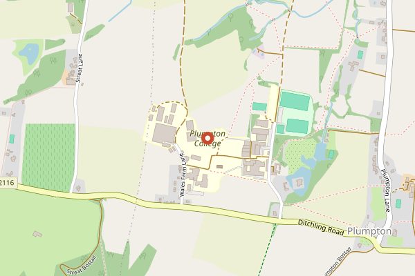 Map showing Plumpton Estate in Sussex