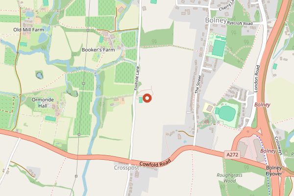 Map showing Bolney Cafe and Wine Bar in Sussex