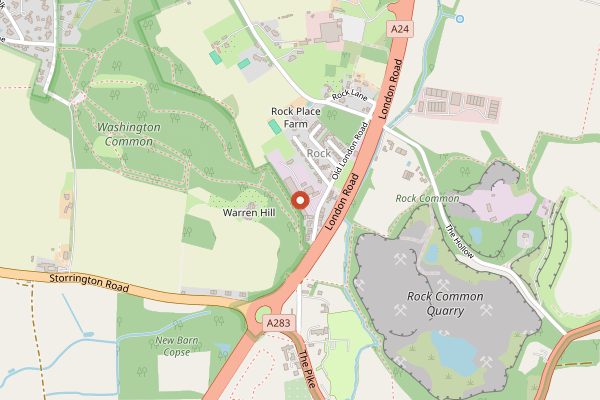 Map showing Wiston Wine and Chocolate Experience in Sussex