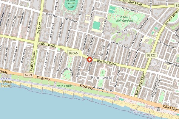 Map showing Cin Cin in Sussex