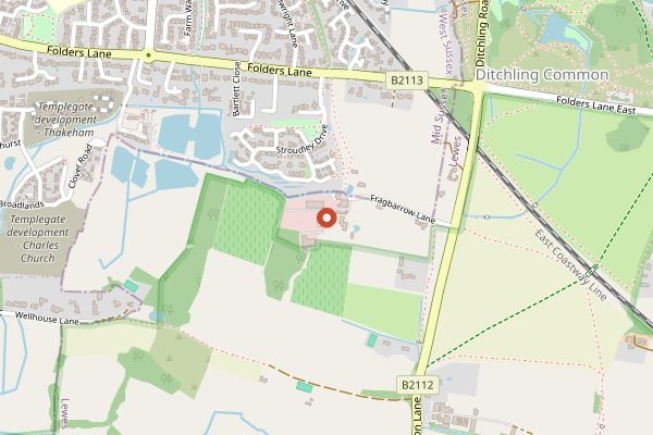Map showing The Rows and Vine at Ridgeview in Sussex
