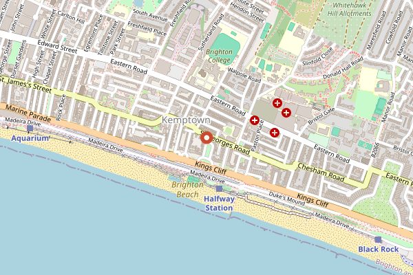 Map showing Butlers Wine Cellar in Sussex