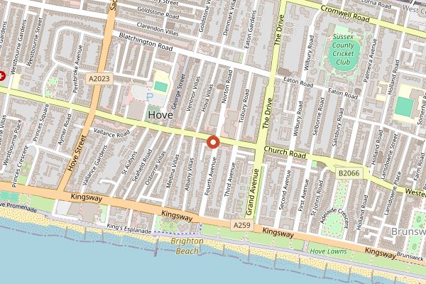 Map showing Fourth and Church Tasting Room in Sussex