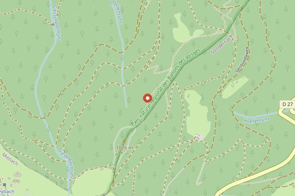 Map showing Ferme-Auberge du Kastelberg in Alsace