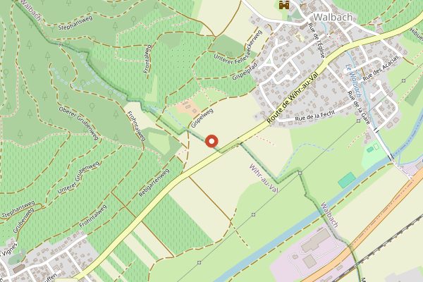 Map showing Ferme-Auberge du Strohberg in Alsace