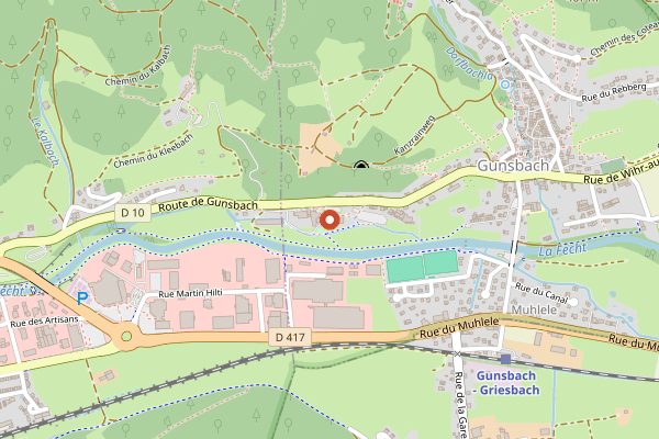 Map showing Fromagerie du Val and Maison du Fromage in Alsace