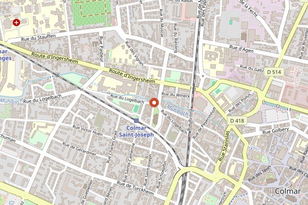 Map showing Fromagerie Saint-Nicolas, Colmar in Alsace