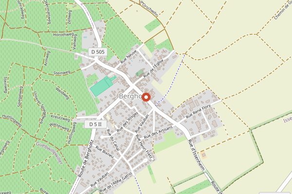 Map showing Domaine Dirler-Cade in Alsace