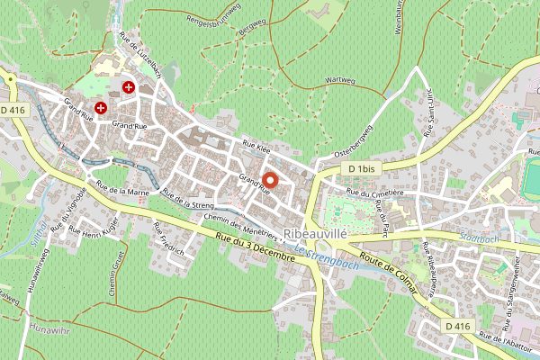 Map showing Distillerie Jean-Paul Mette in Alsace