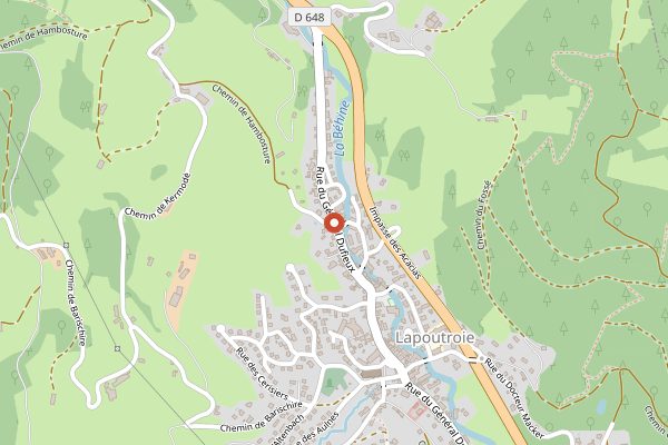 Map showing Distillerie Paul Devoille Musee des Eaux de Vie in Alsace