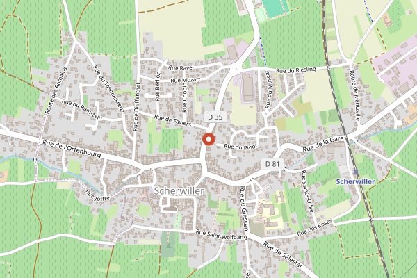 Map showing Domaine Achillee in Alsace