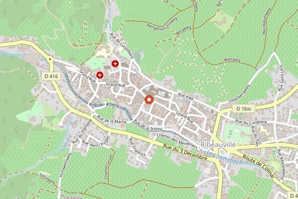 Map showing Domaine Henry Fuchs in Alsace