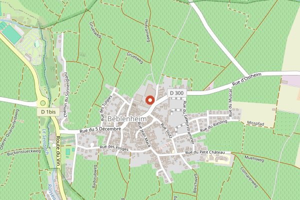 Map showing Maison Pierre Sparr in Alsace